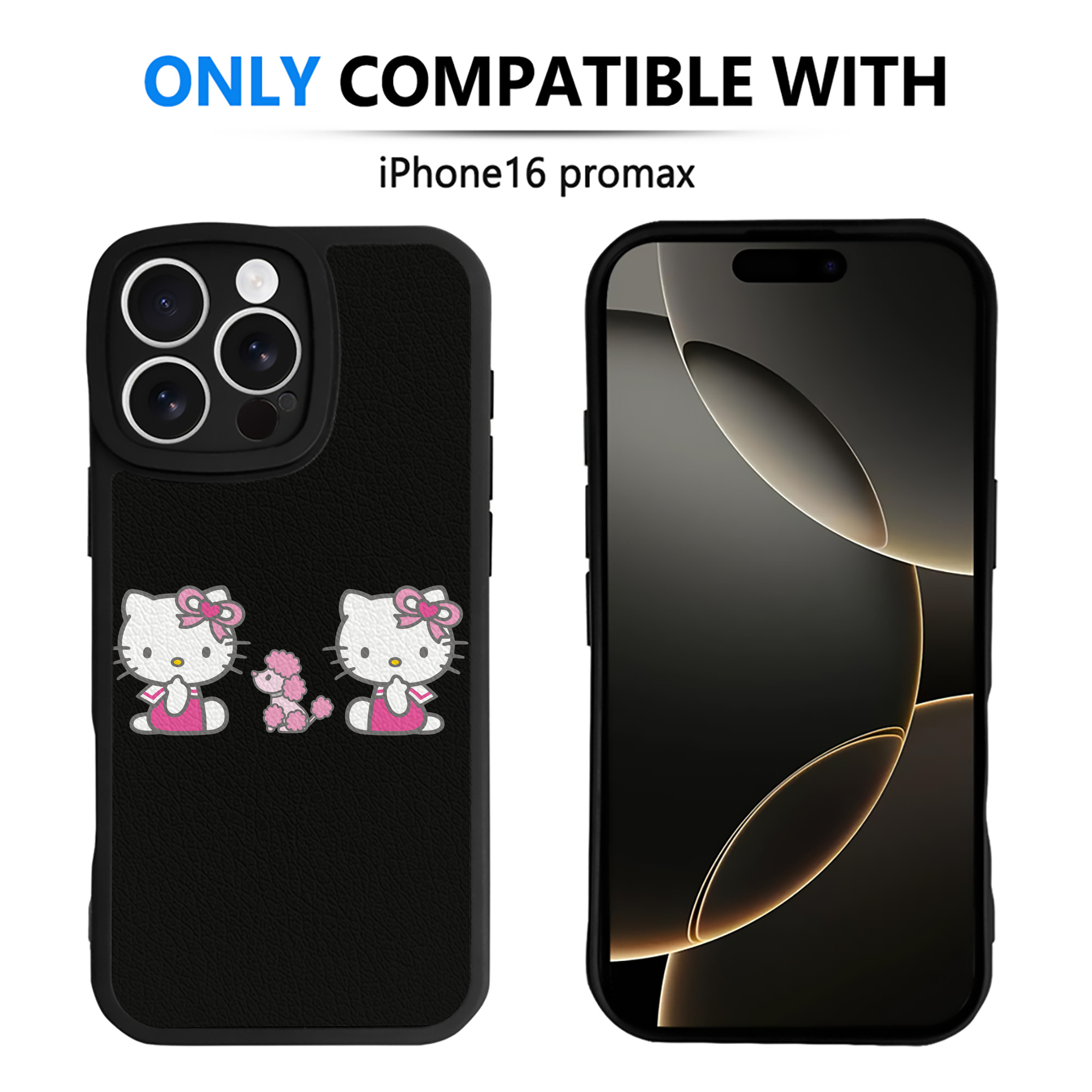 （画像用） Hello Kitty ハローキティ 【iPhone 16シリーズ対応】シリコンスマホケース（レザー調） 材質：シリコン